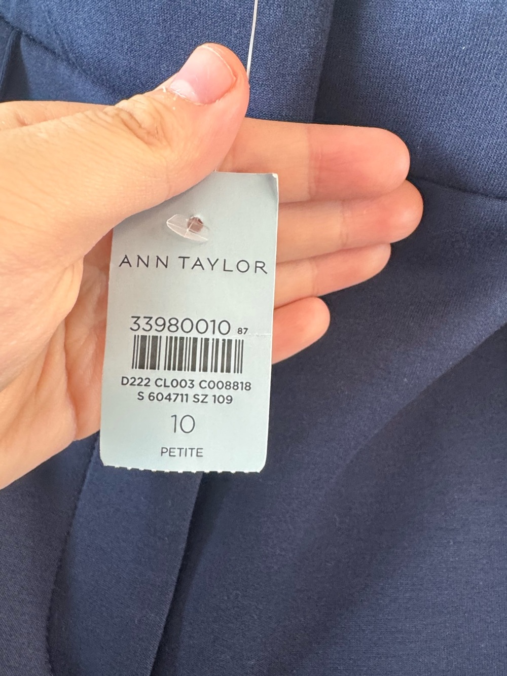 Ann Taylor Petite Classic Navy Tailored Trousers - Picture 4 of 6